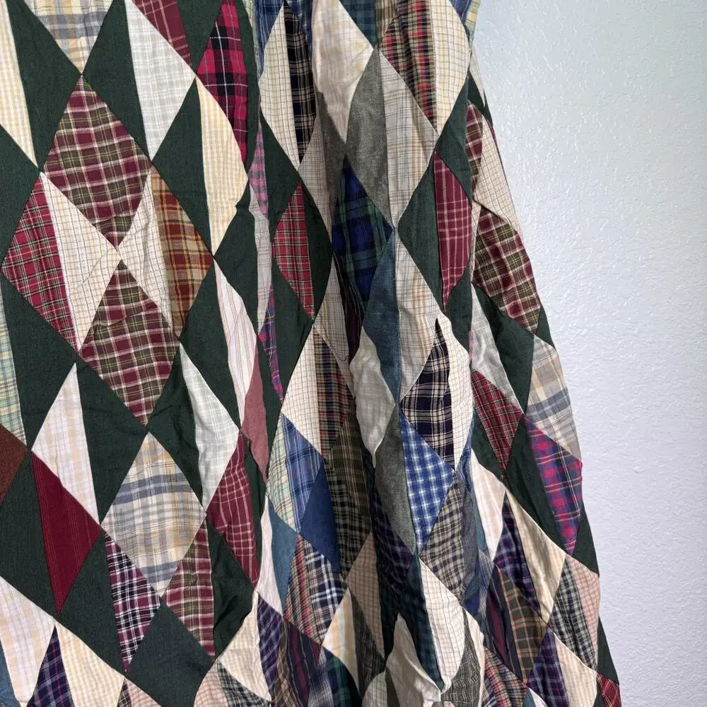 Patch Magic Shower Curtain Plaid Quilt Diamond Patchwork Primitive Rustic Decor